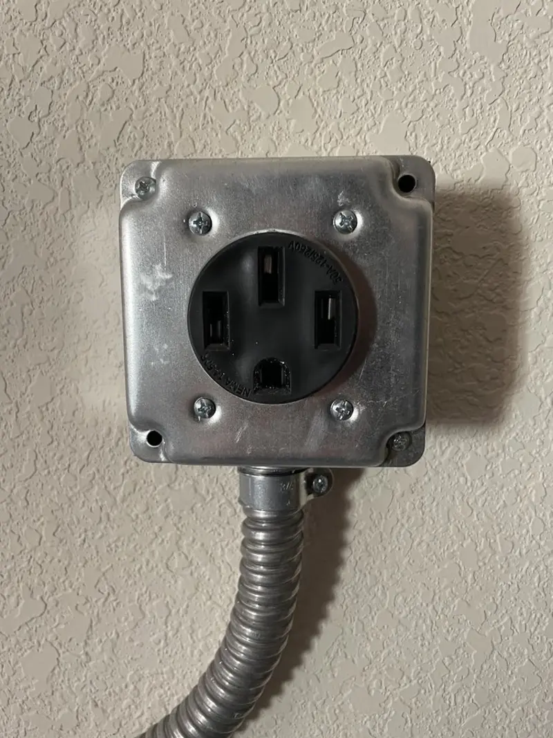NEMA 14-50 outlet installed for Electrical Panel Upgrade in Peculiar